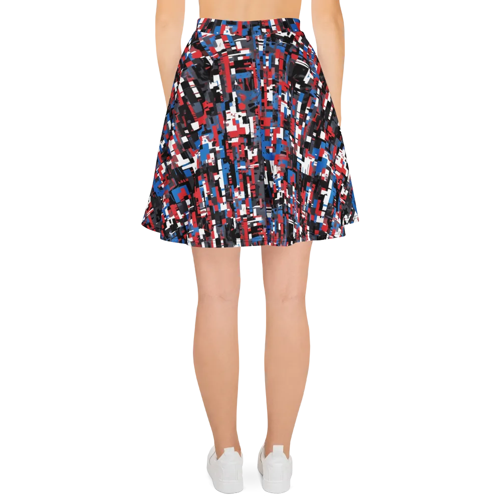 Chromatic Scramble on Skater Skirt — Back