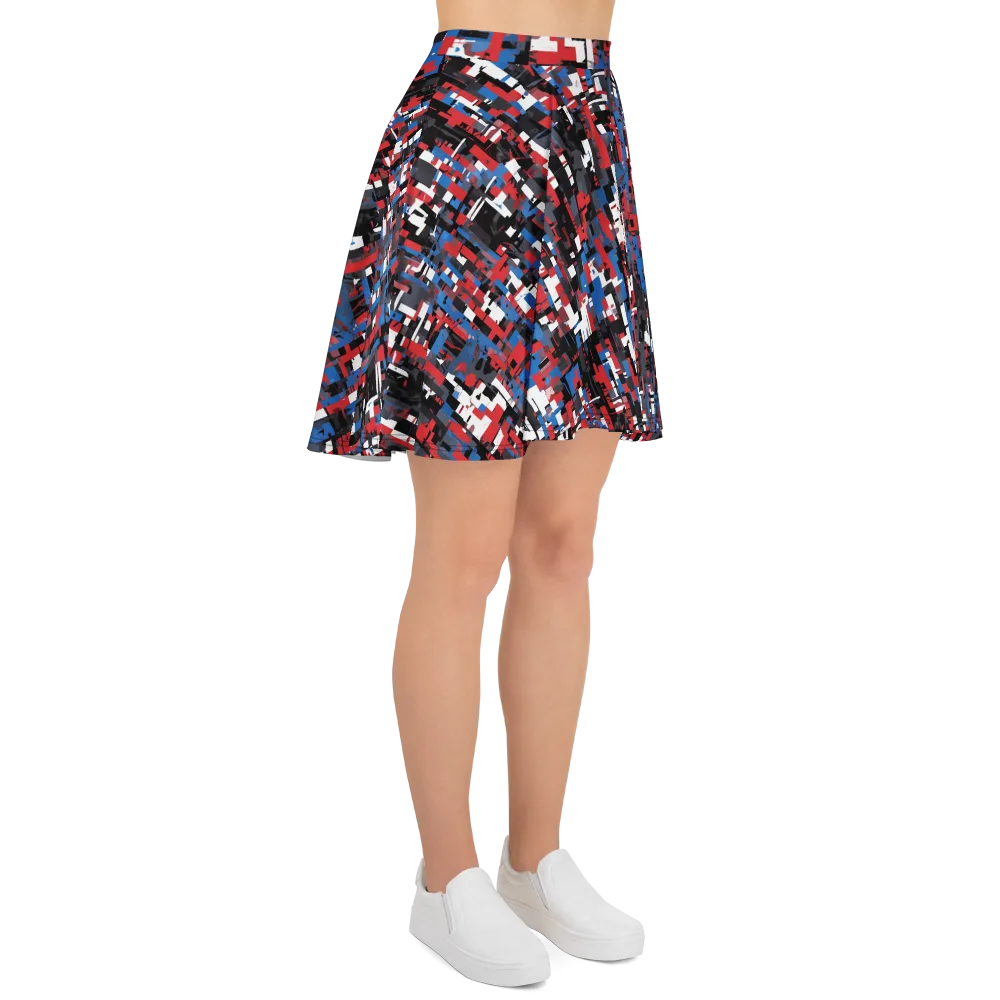 Chromatic Scramble on Skater Skirt — Right