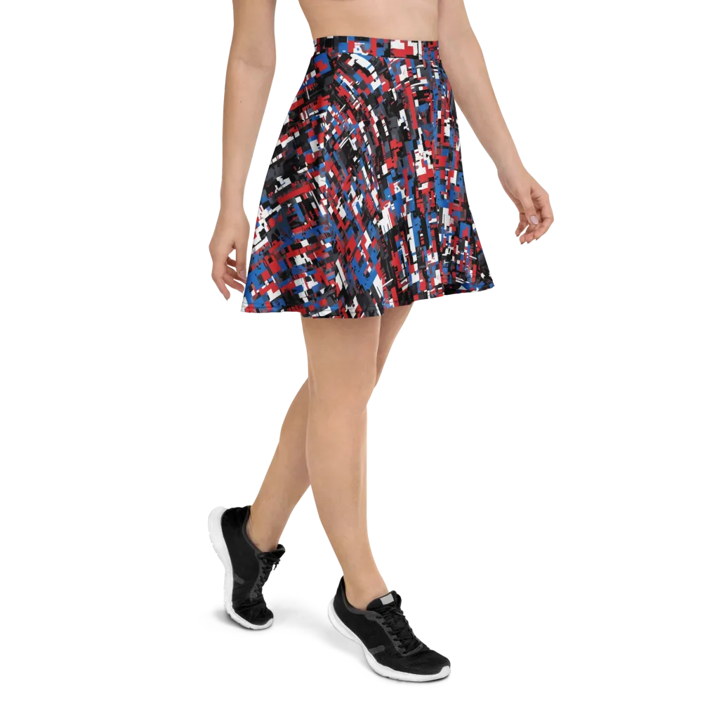 Chromatic Scramble on Skater Skirt — Right