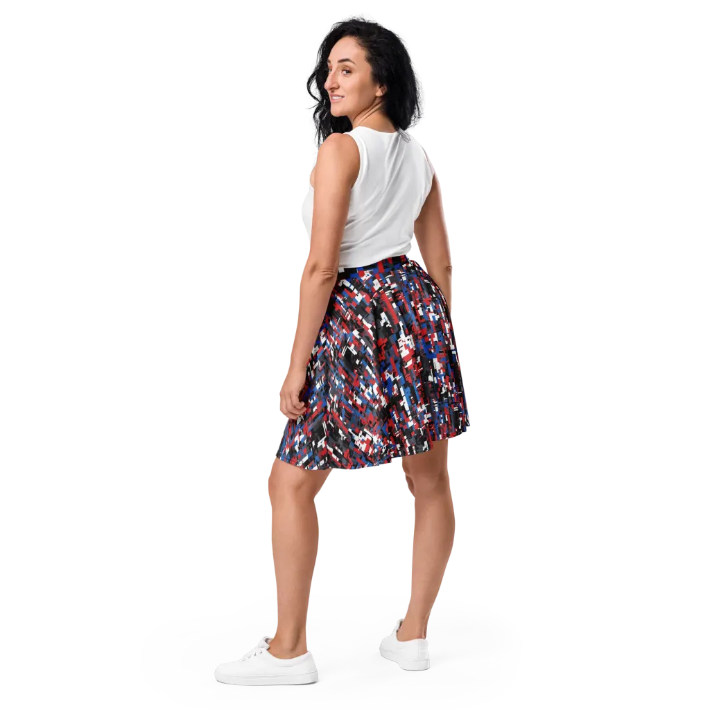 Chromatic Scramble on Skater Skirt — Back