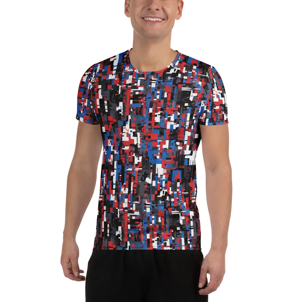 Chromatic Scramble on Men's Athletic T-Shirt — Front
