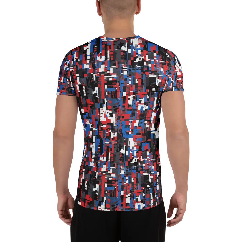 Chromatic Scramble on Men's Athletic T-Shirt — Back