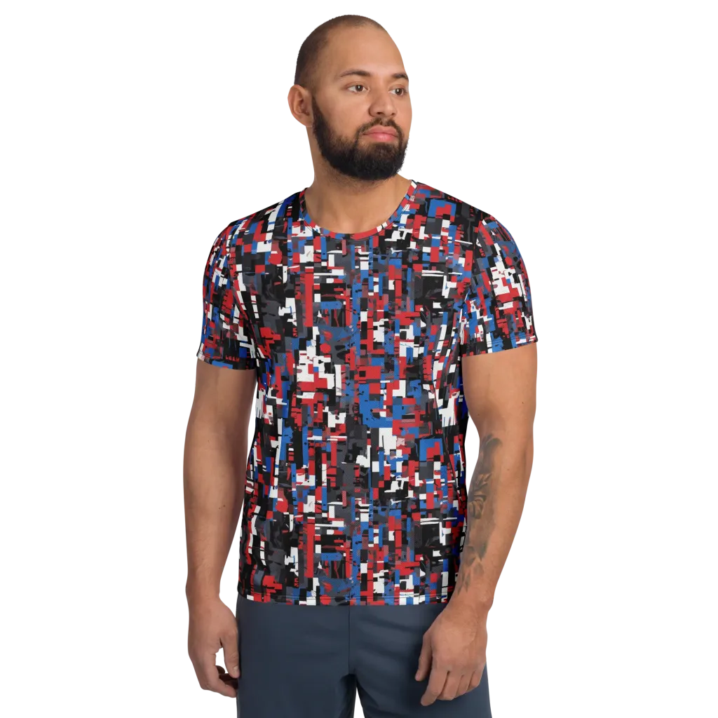 Chromatic Scramble on Men's Athletic T-Shirt — Front