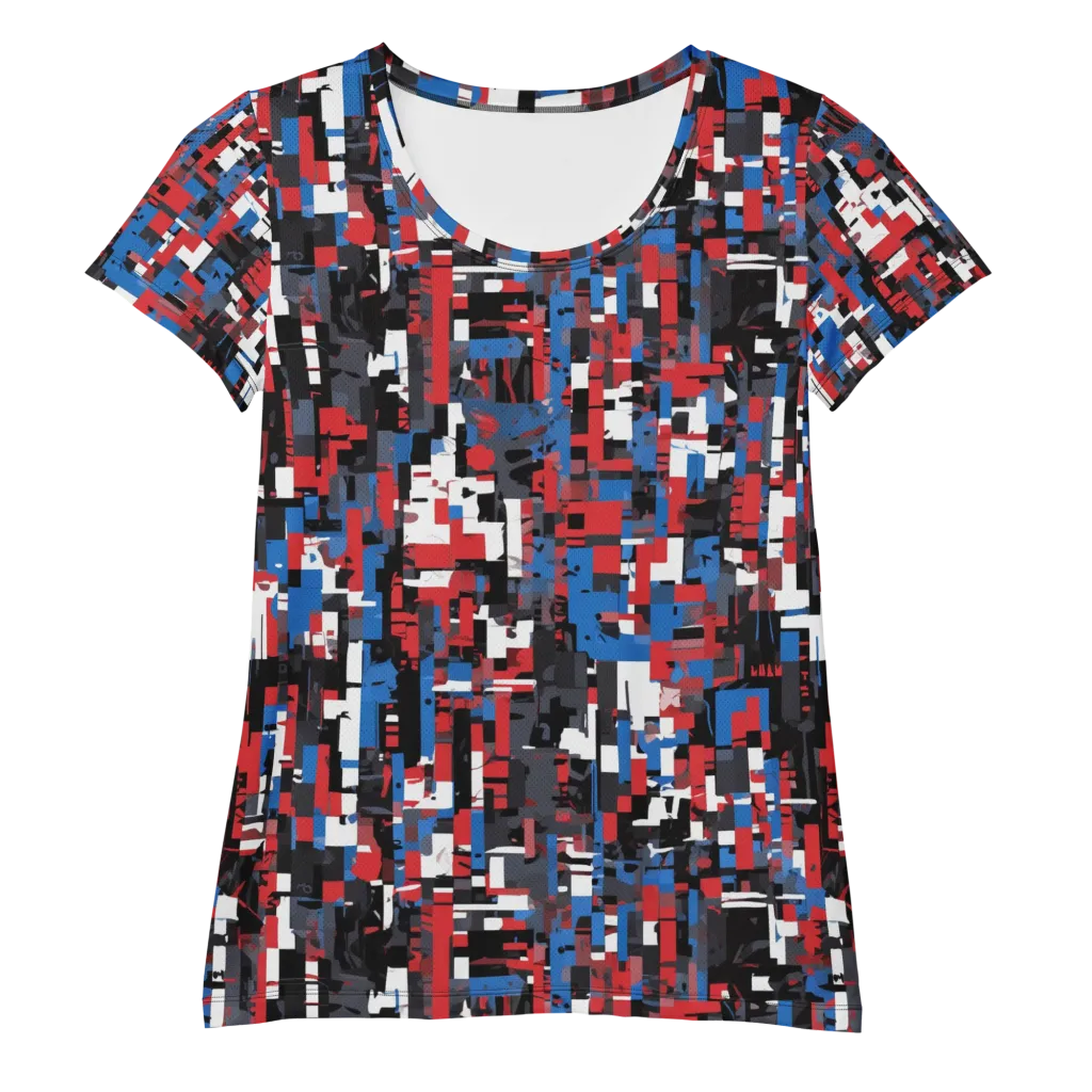 Chromatic Scramble on Women's Athletic T-Shirt — Front
