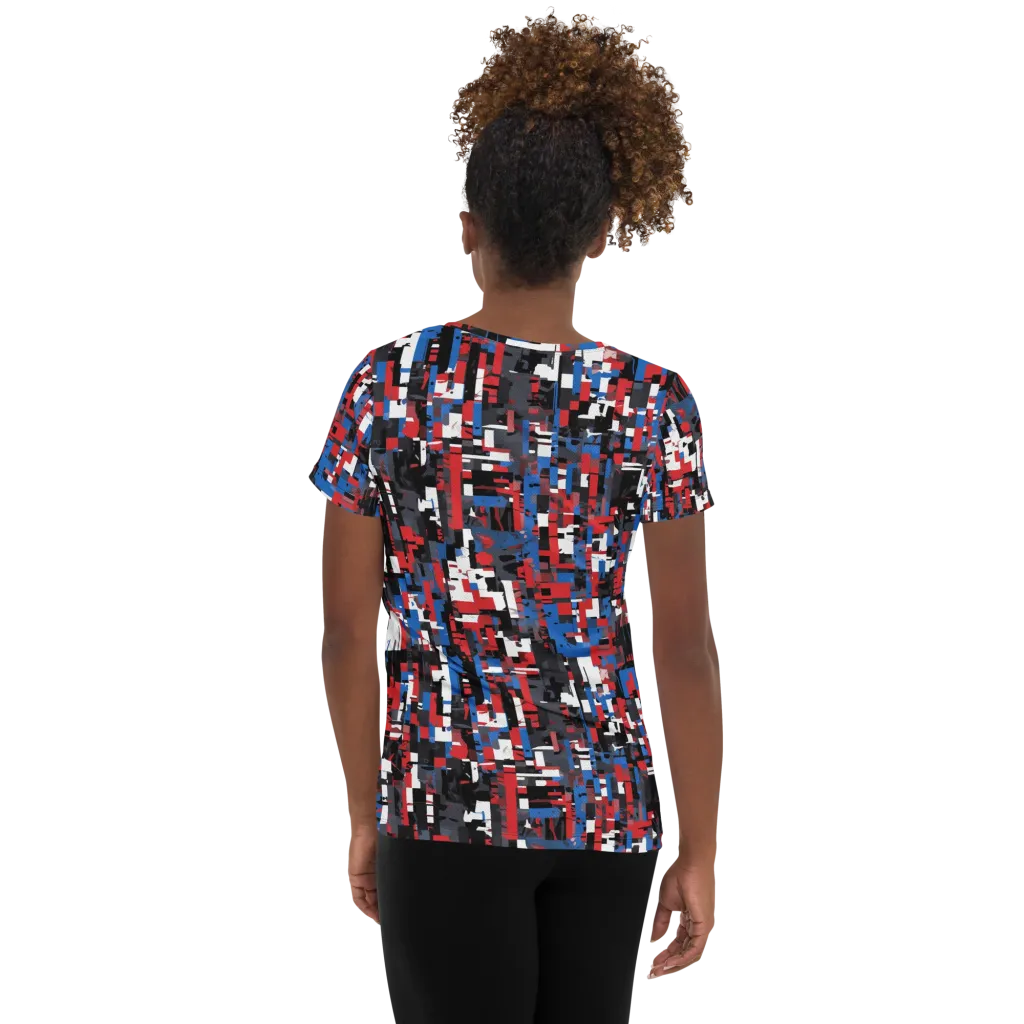 Chromatic Scramble on Women's Athletic T-Shirt — Back