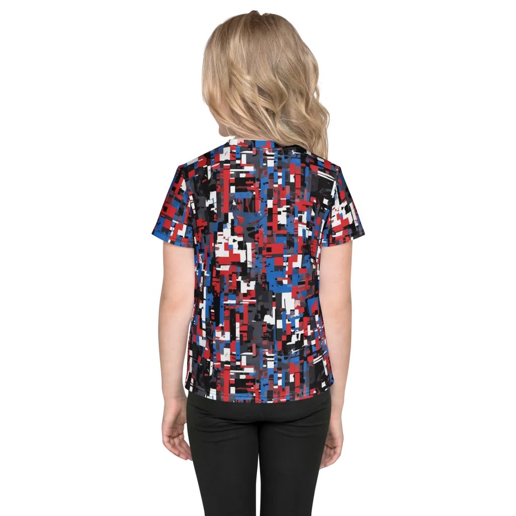 Chromatic Scramble on Kids Crew Neck T-Shirt — Back