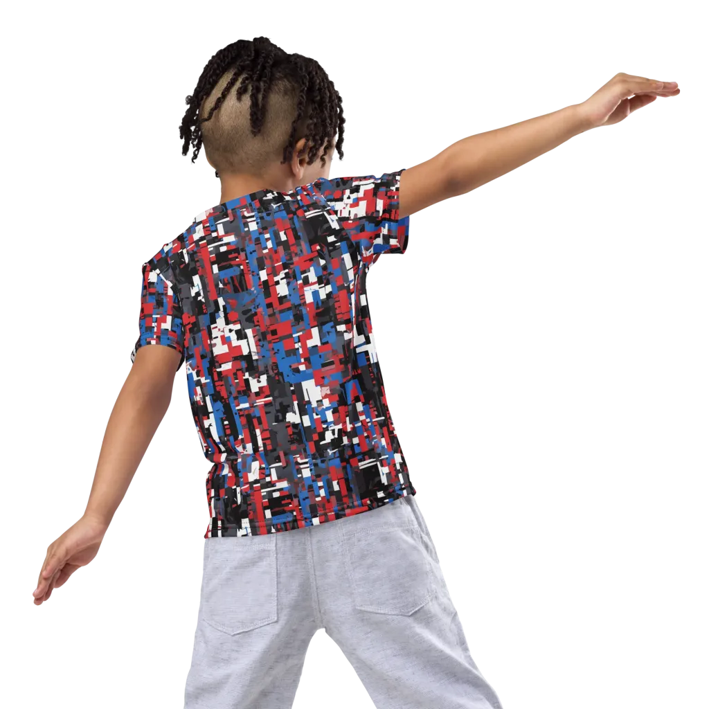 Chromatic Scramble on Kids Crew Neck T-Shirt — Back