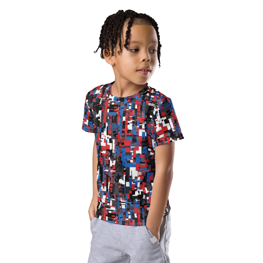 Chromatic Scramble on Kids Crew Neck T-Shirt — Left Front