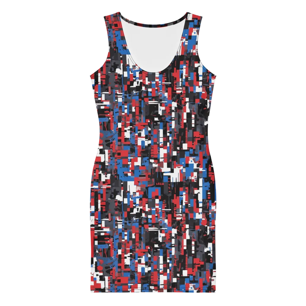 Chromatic Scramble on Bodycon Dress — Front