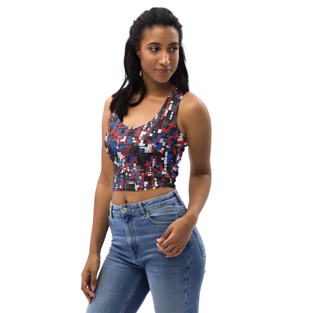 Chromatic Scramble on Crop Top — Left Front