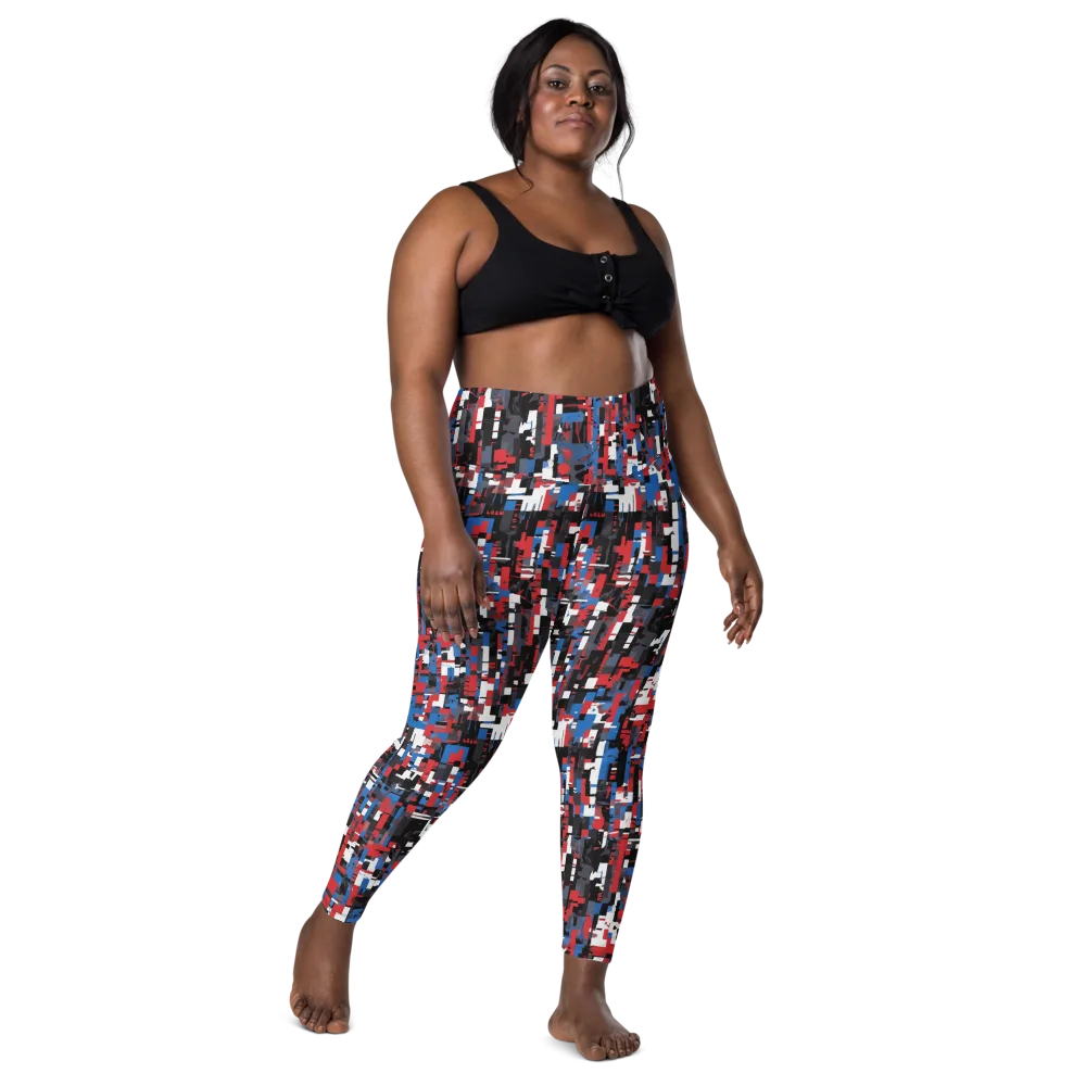 Chromatic Scramble on Leggings with Pockets — Front