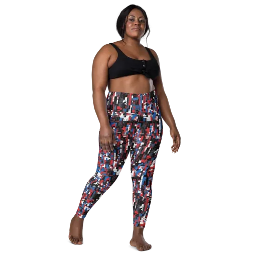 Chromatic Scramble on a Leggings with Pockets