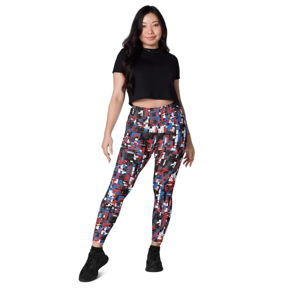 Chromatic Scramble on Leggings with Pockets — Front