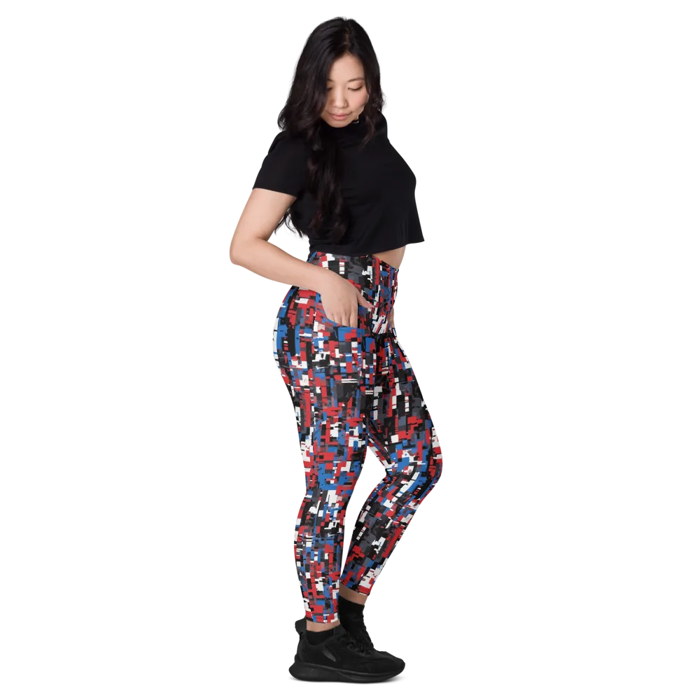 Chromatic Scramble on Leggings with Pockets — Right