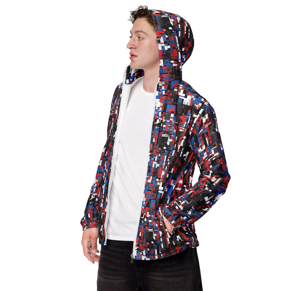 Chromatic Scramble on Men's Windbreaker — Left Front