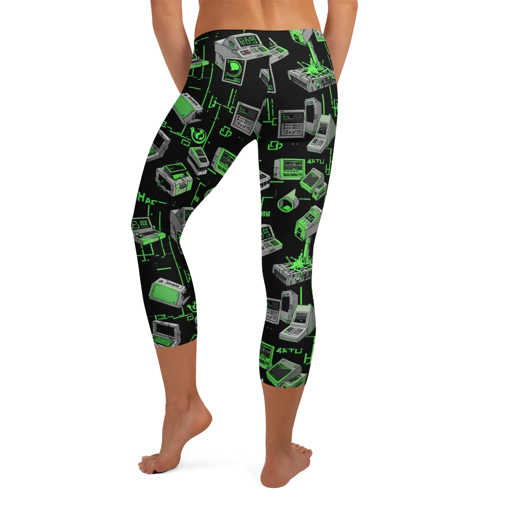 Acid Archive on Capri Leggings — Back