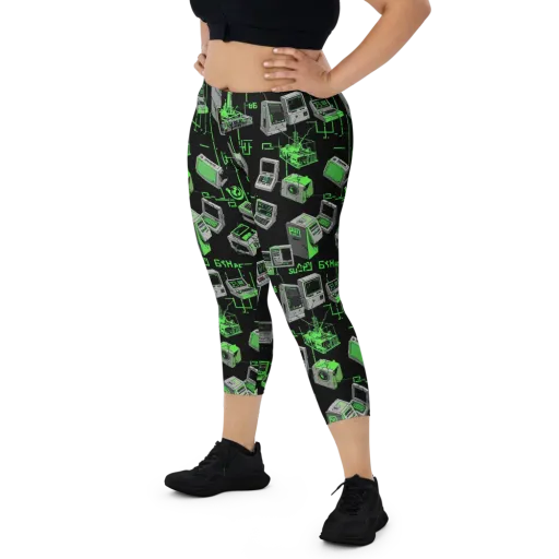 Acid Archive on a Capri Leggings