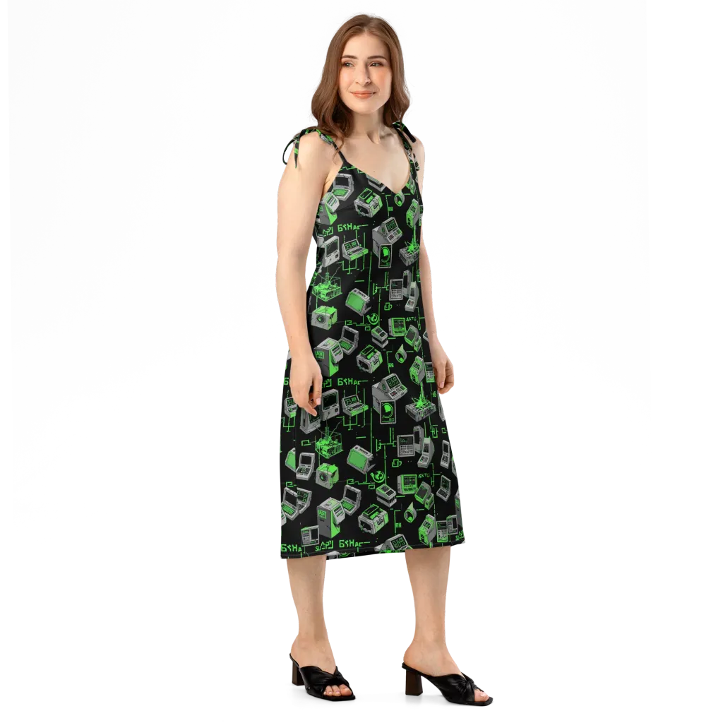 Acid Archive on Slip Dress — Right Front