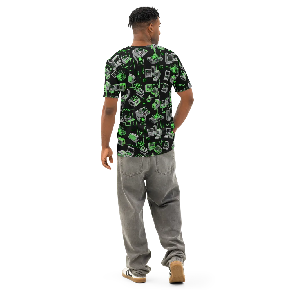 Acid Archive on Men's Cotton Crew Neck T-Shirt — Back