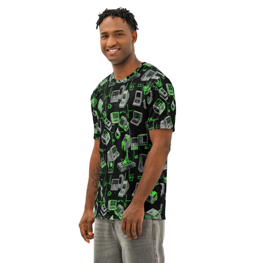 Acid Archive on Men's Cotton Crew Neck T-Shirt — Left Front