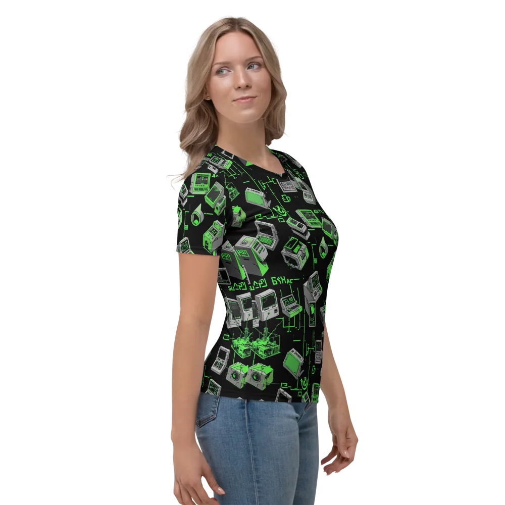 Acid Archive on Women's Crew Neck T-Shirt — Right