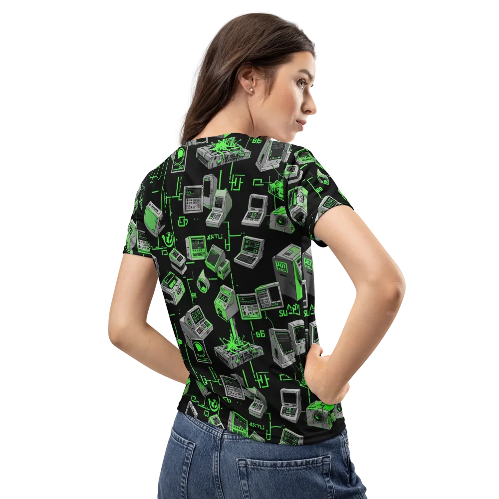 Acid Archive on Women's Crew Neck T-Shirt — Back