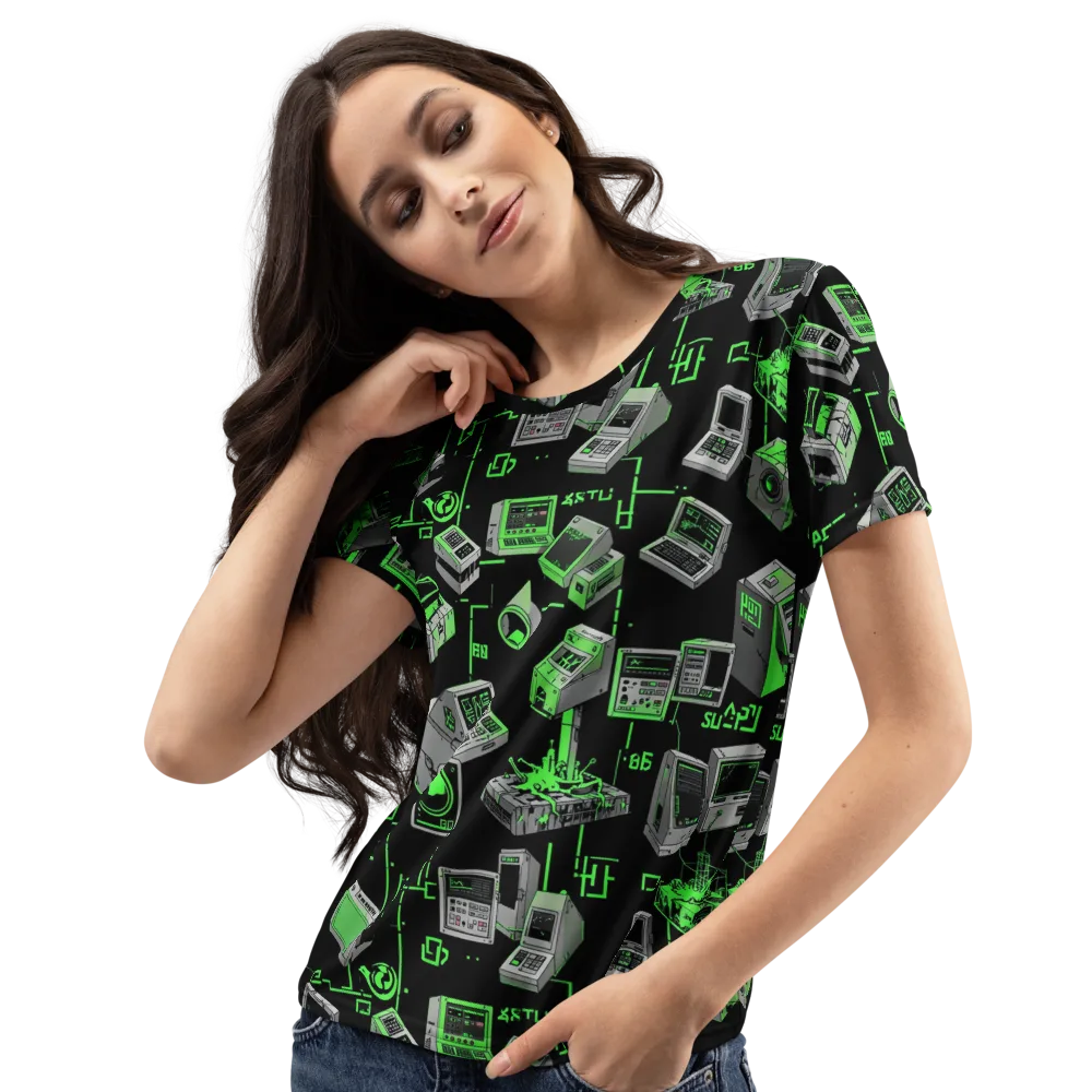 Acid Archive on Women's Crew Neck T-Shirt — Left Front