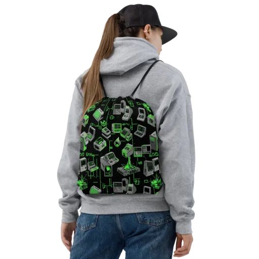Acid Archive on a Drawstring Bag