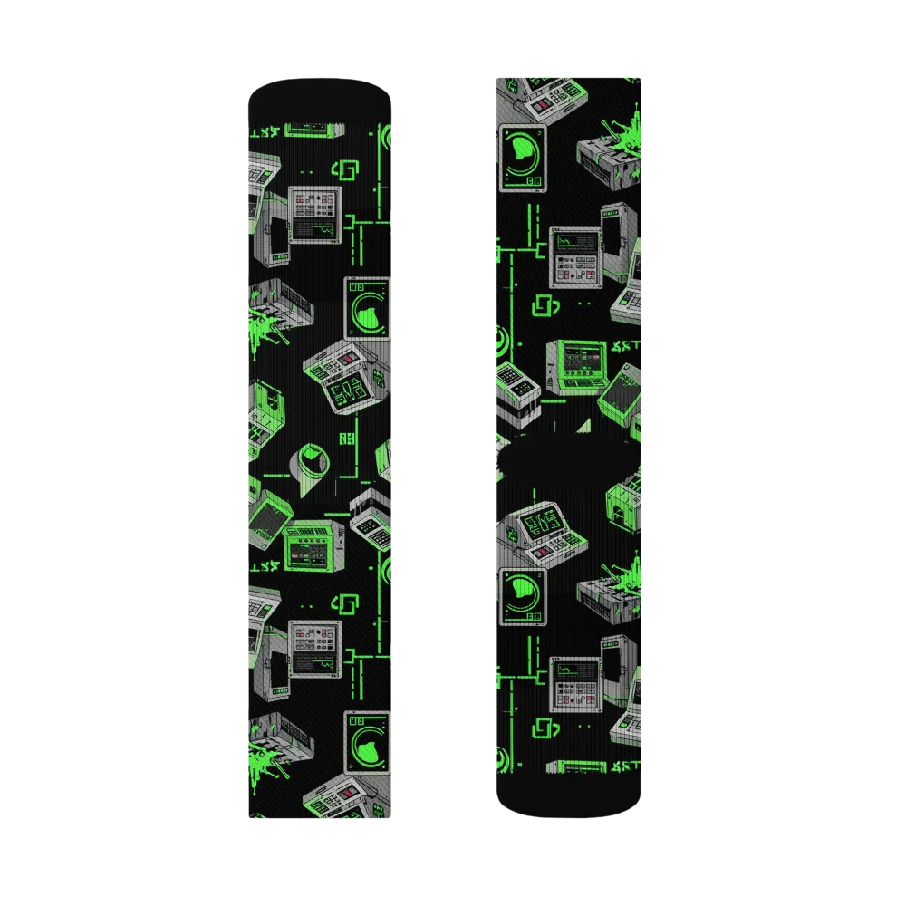 Acid Archive on Socks — Left Sock