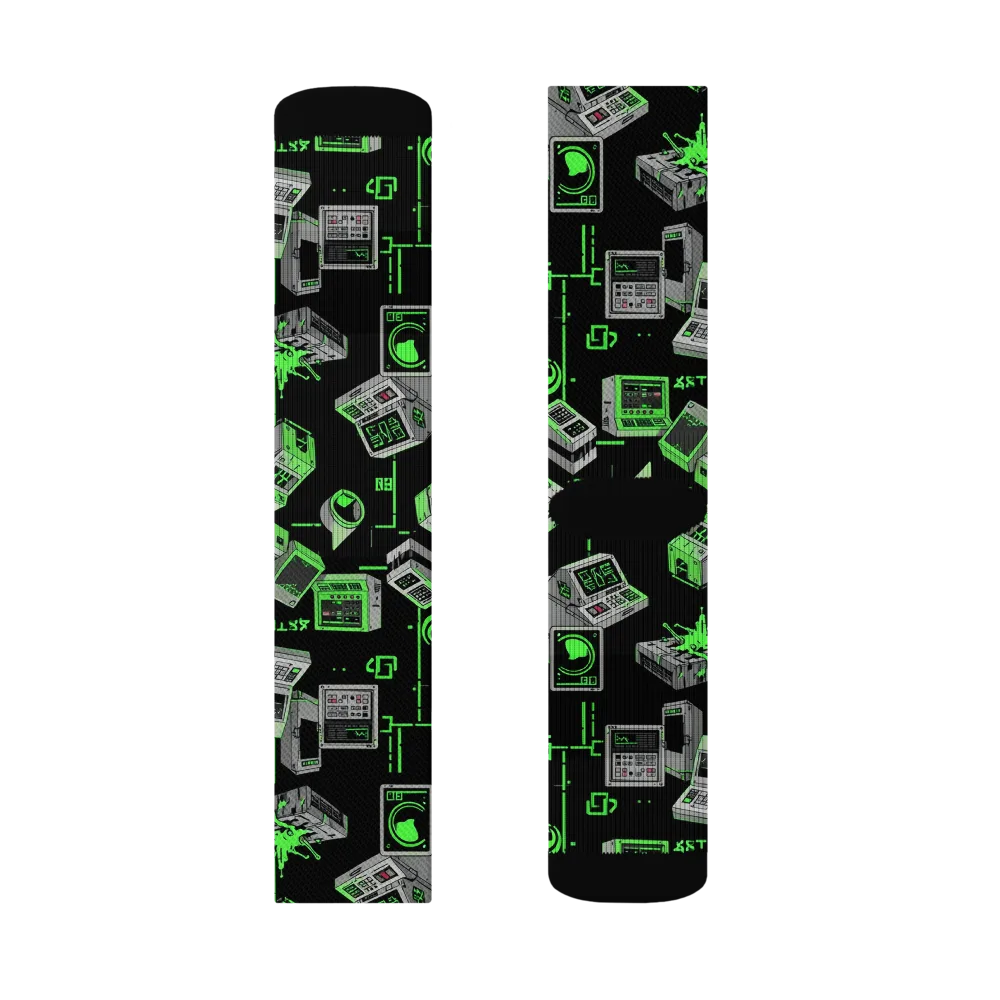 Acid Archive on Socks — Right Sock