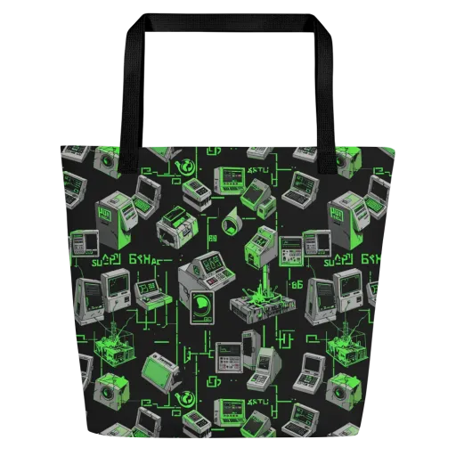 Acid Archive on a Large Tote Bag W/ Pocket