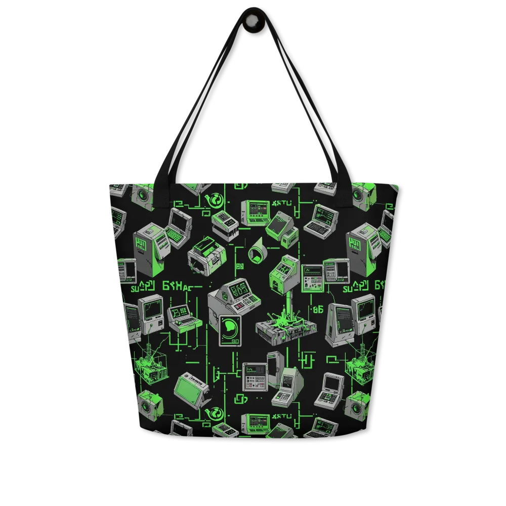 Acid Archive on Large Tote Bag W/ Pocket — Front