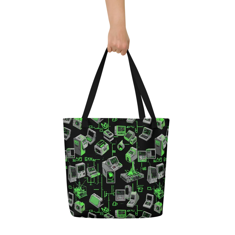 Acid Archive on Large Tote Bag W/ Pocket — Front