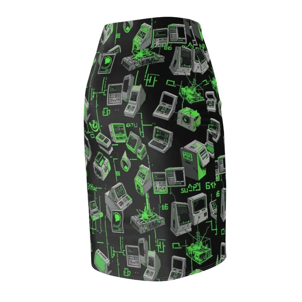 Acid Archive on Pencil Skirt — Back Side