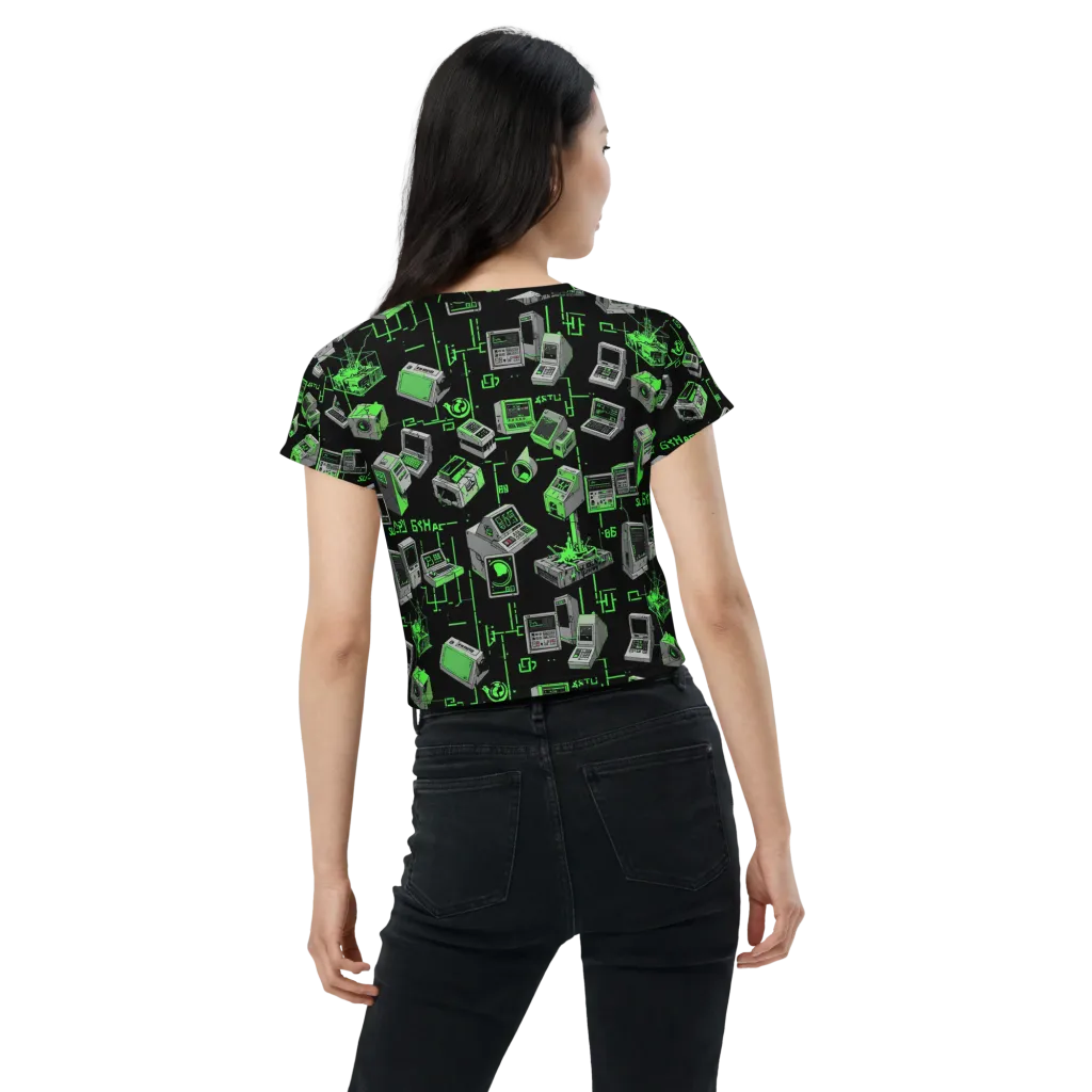 Acid Archive on Crop Tee — Back