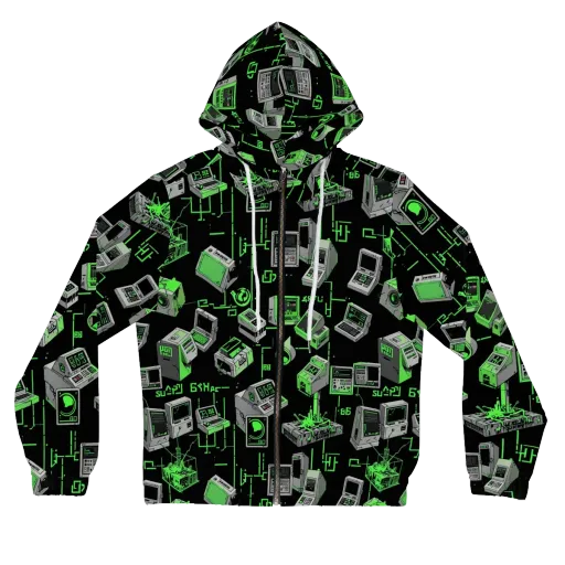 Acid Archive on a Women's Full-Zip Hoodie