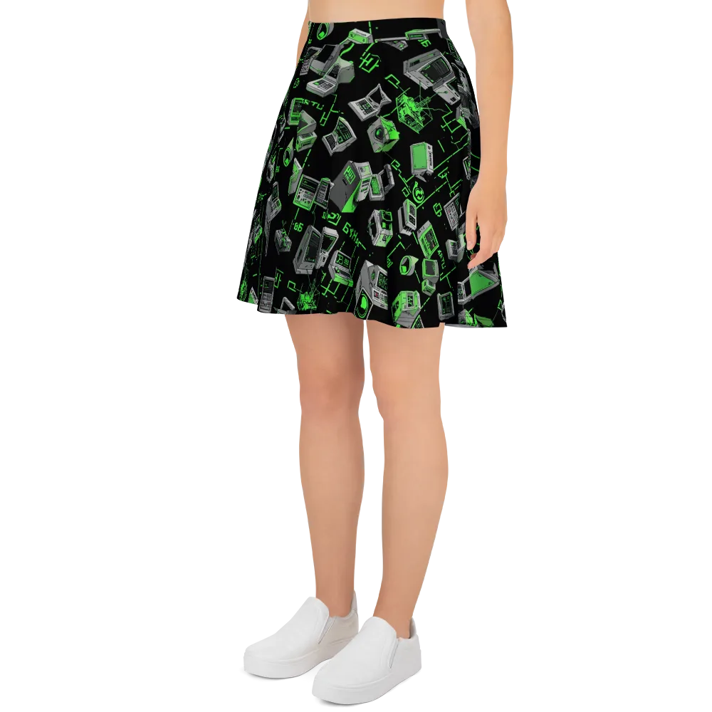 Acid Archive on Skater Skirt — Left
