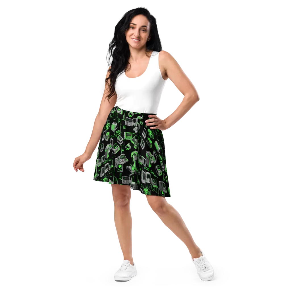 Acid Archive on Skater Skirt — Front