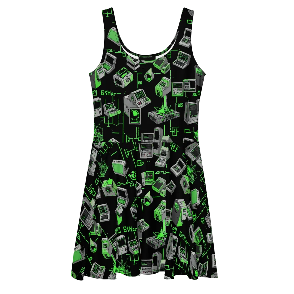 Acid Archive on Skater Dress — Front
