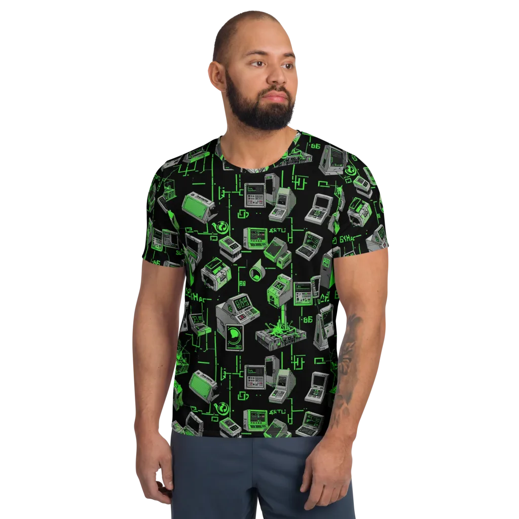 Acid Archive on Men's Athletic T-Shirt — Front