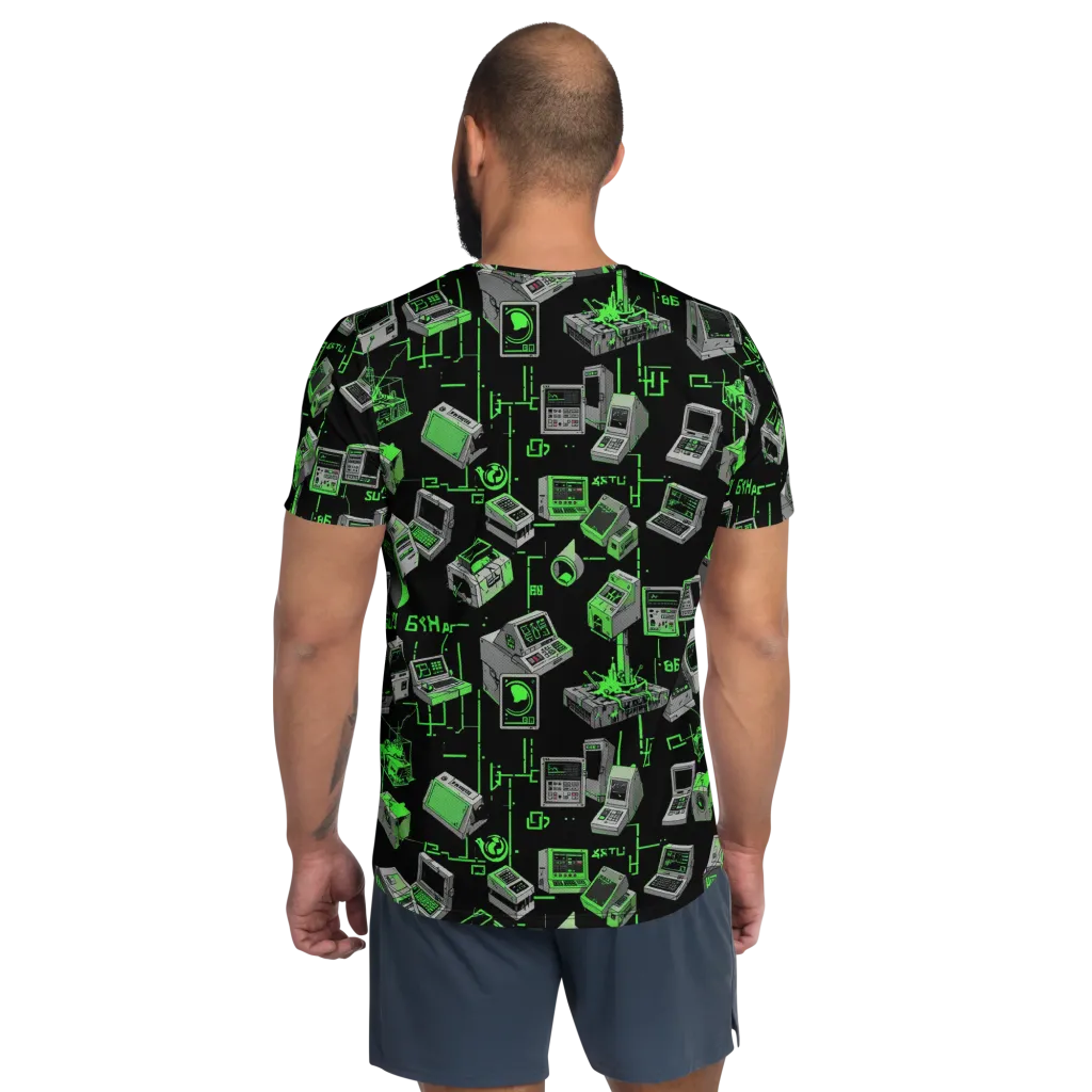 Acid Archive on Men's Athletic T-Shirt — Back