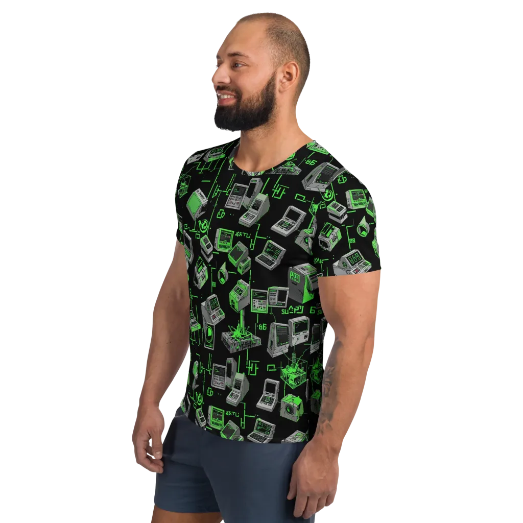 Acid Archive on Men's Athletic T-Shirt — Left