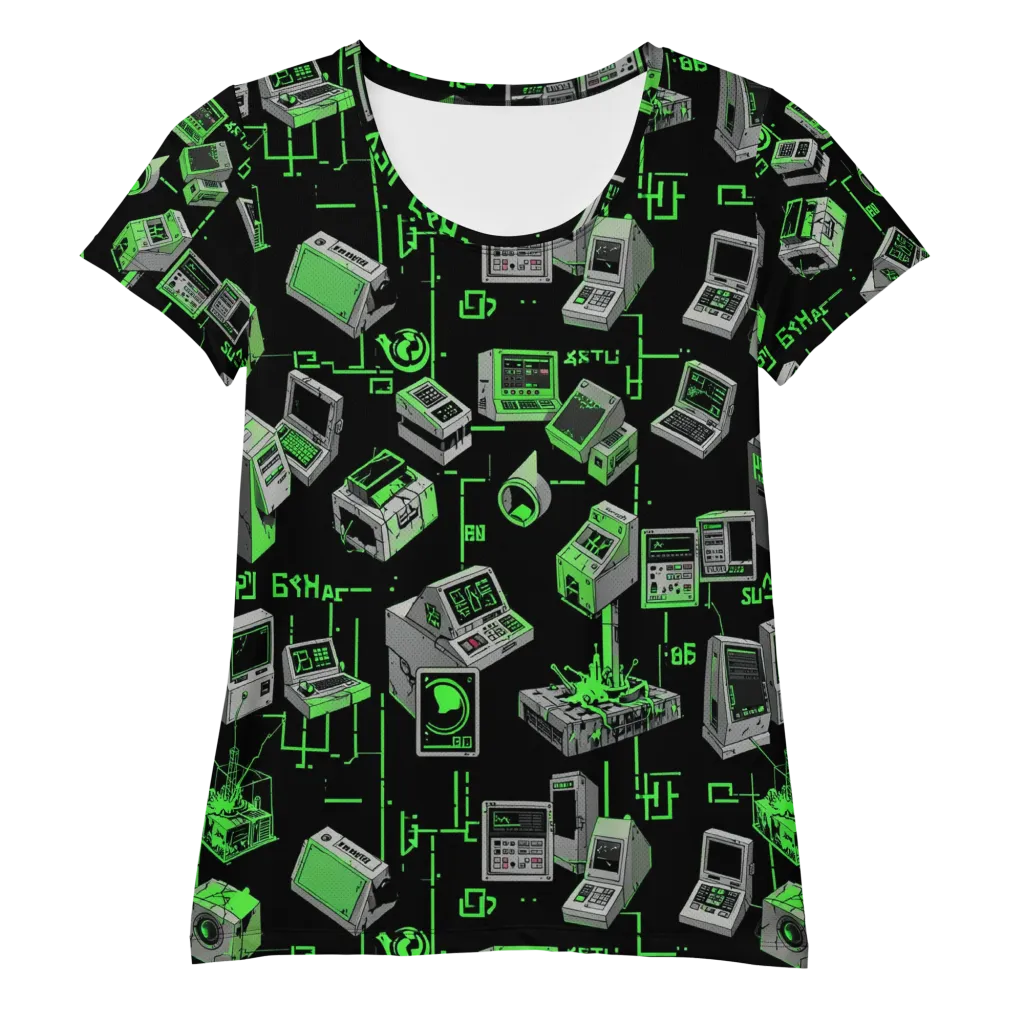 Acid Archive on Women's Athletic T-Shirt — Front
