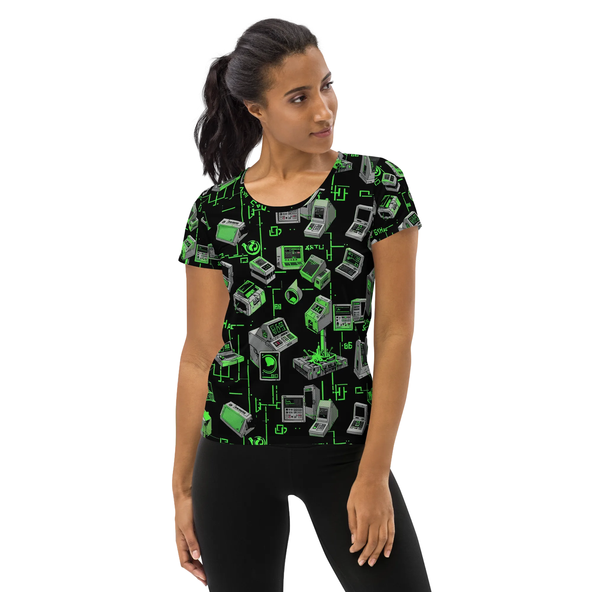 Acid Archive on Women's Athletic T-Shirt — Front