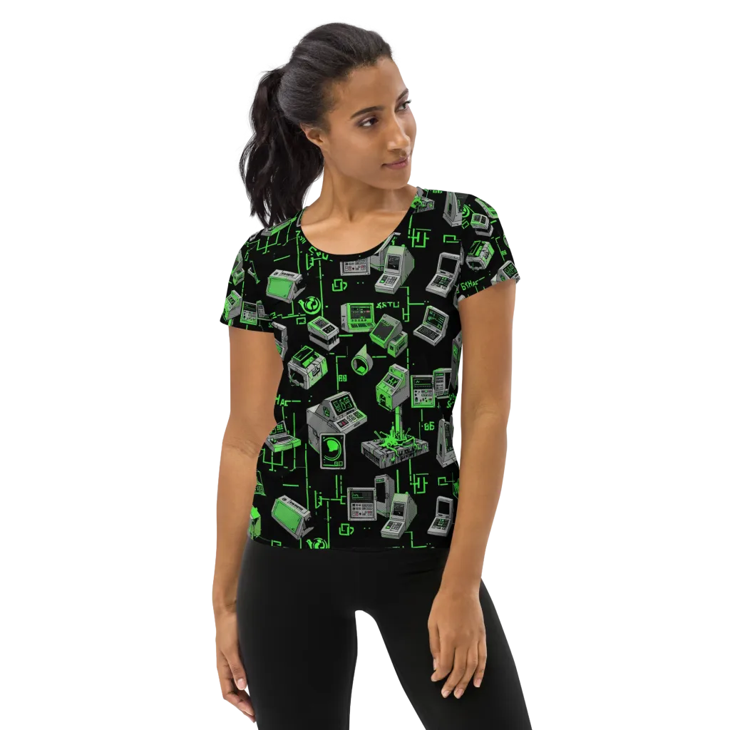 Acid Archive on Women's Athletic T-Shirt — Front