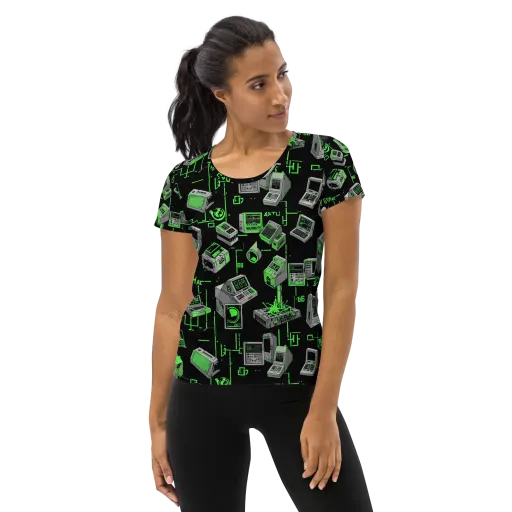 Acid Archive on a Women's Athletic T-Shirt
