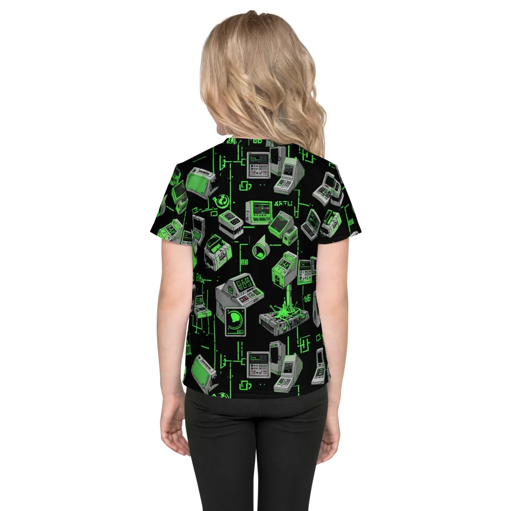 Acid Archive on Kids Crew Neck T-Shirt — Back