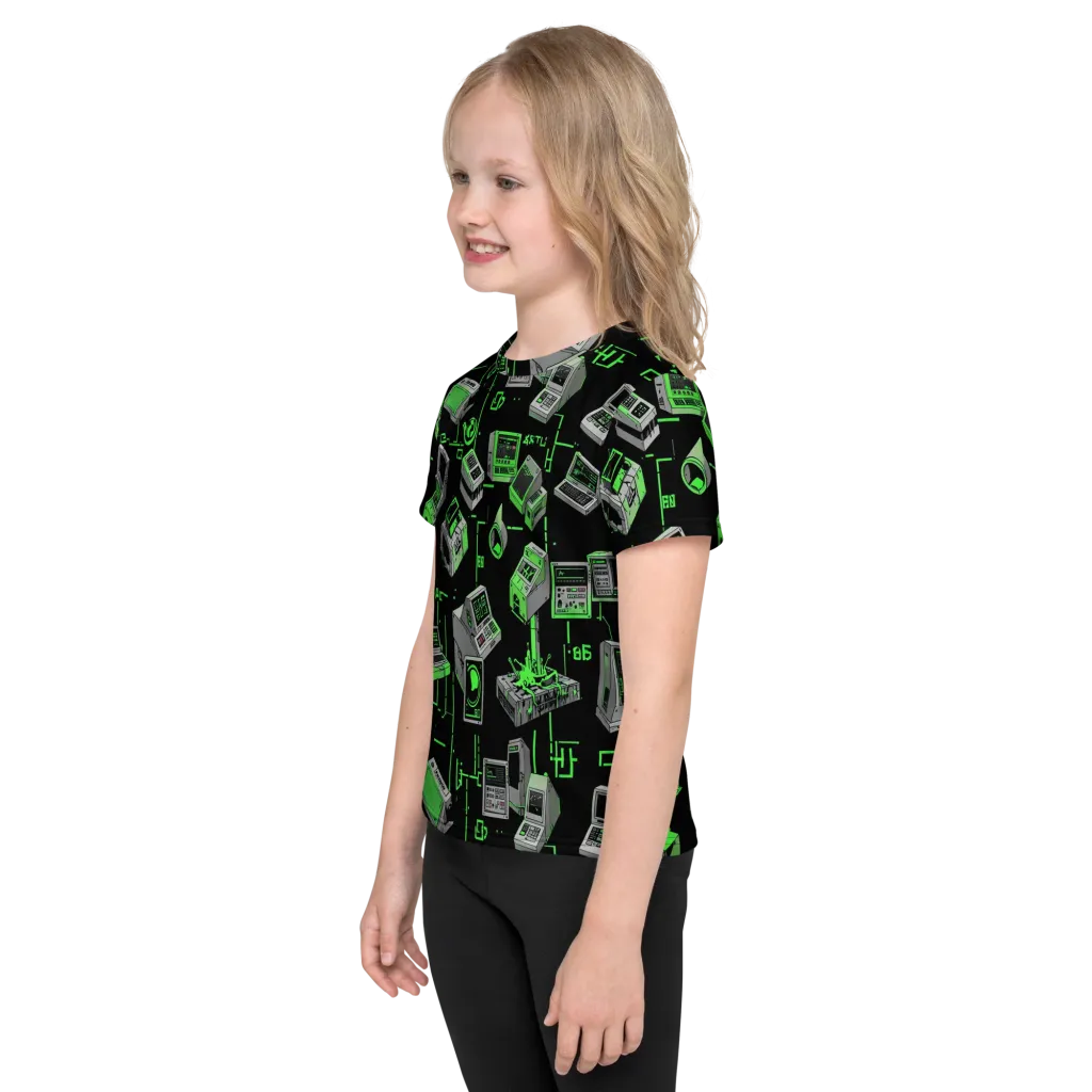 Acid Archive on Kids Crew Neck T-Shirt — Left