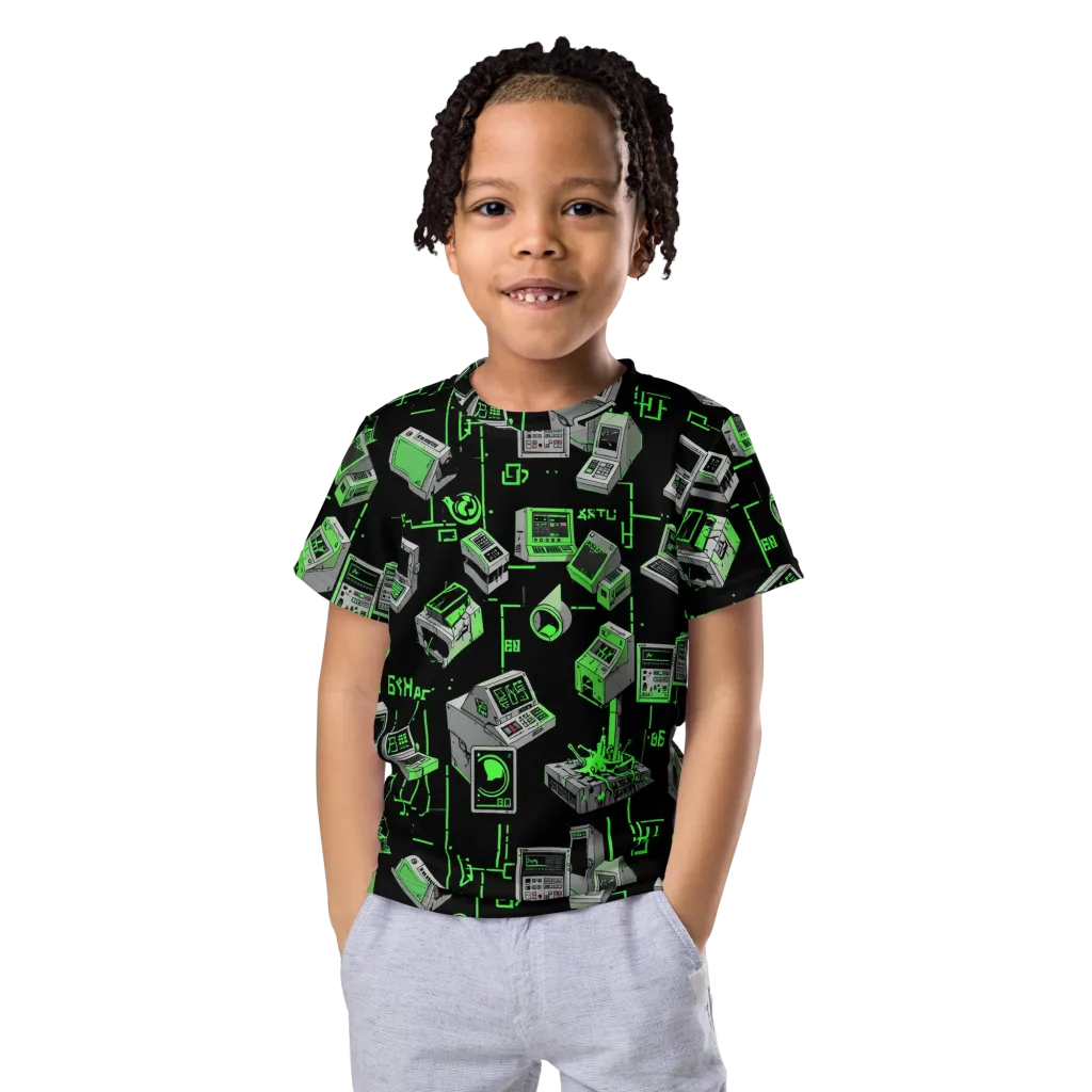 Acid Archive on Kids Crew Neck T-Shirt — Front