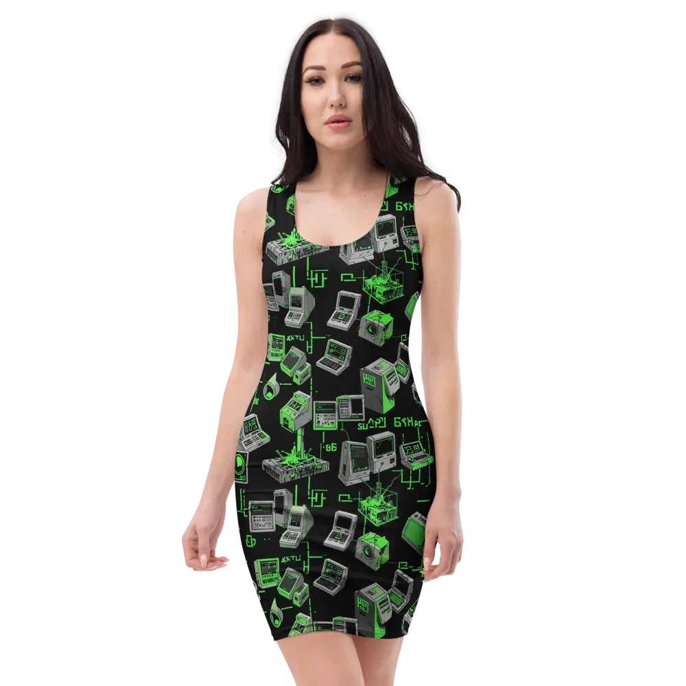 Acid Archive on Bodycon Dress — Front